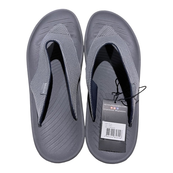Hey Dude Milo Gray Sandals - NWT (2 sizes available) Size: 11 & 13 Mens - Picture 4 of 9